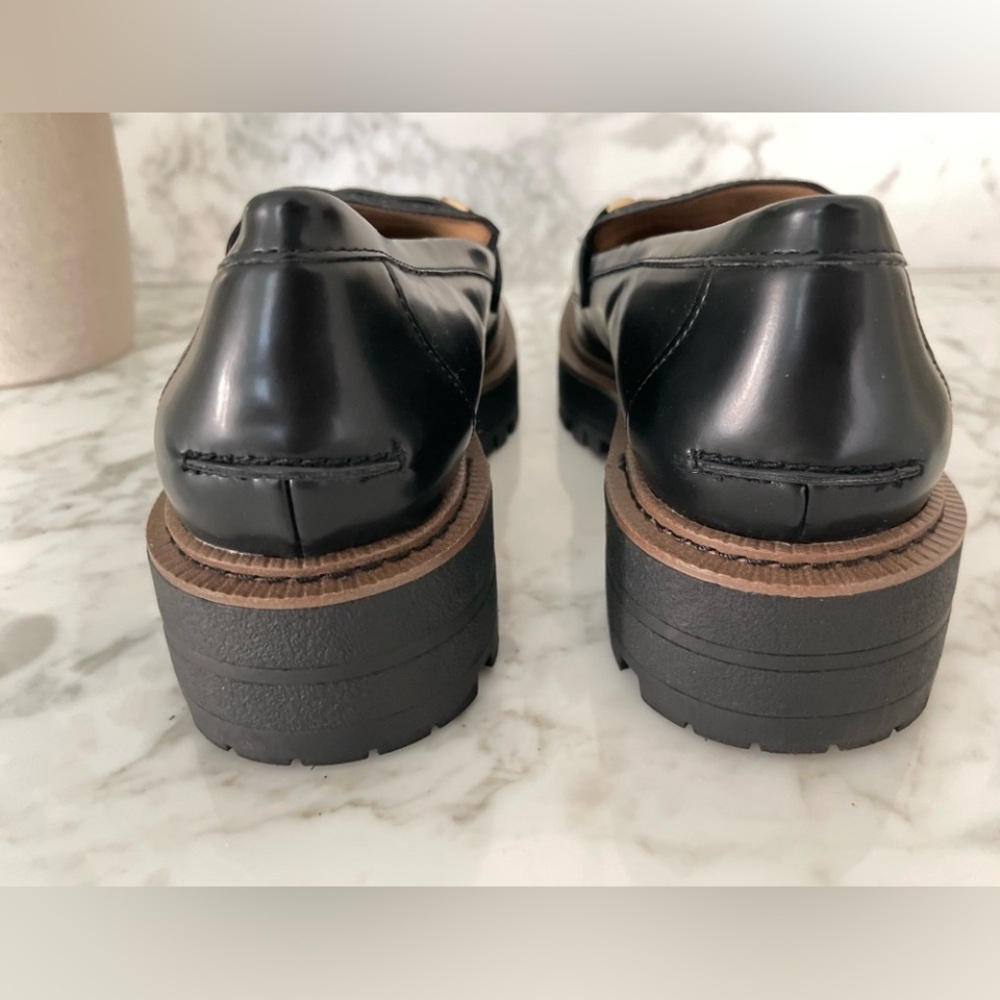 Sam Edelman Chunky Lug Penny Loafer Size 8.5 Black Laurs - Picture 6 of 13